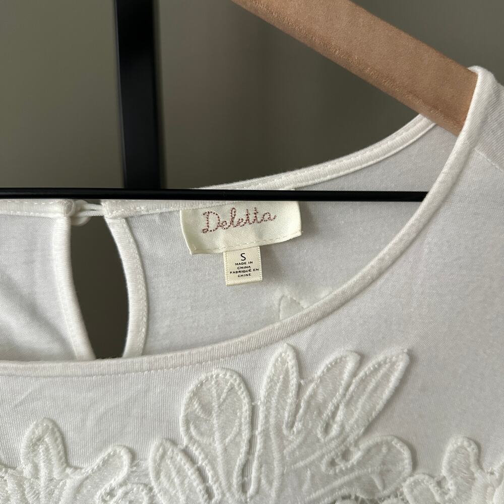 Anthropologie Deletta Desi Blouse White Small Womens - Picture 4 of 6